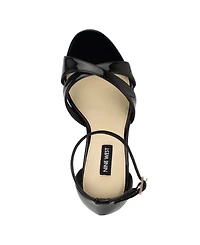 Nine West Women's Saile Criss-Cross High Block Heel Sandals
