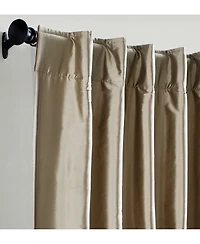 Ihi Home Valencia Faux Silk Taffeta Curtain Panel - with Heavy Interlining, Rod Pocket Hidden Back Tabs
