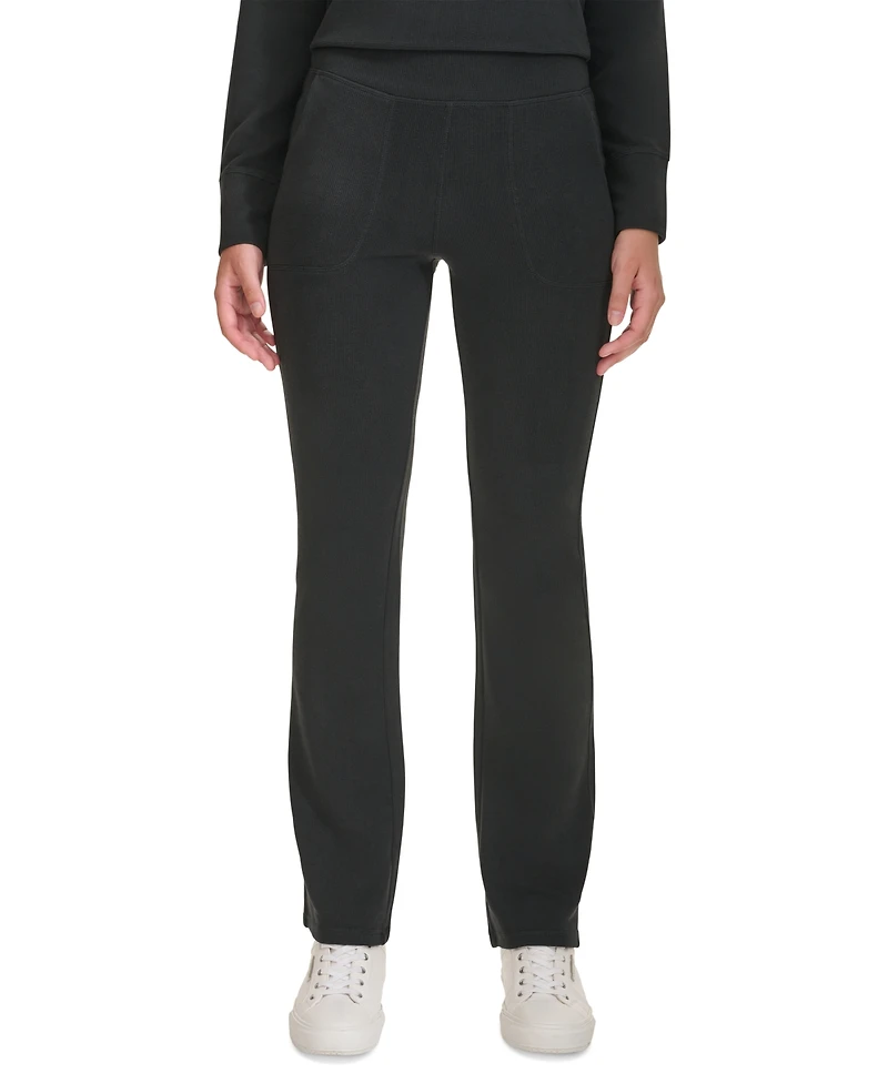 Calvin Klein Performance Women's Tech Waffle-Knit Flare-Leg Pants