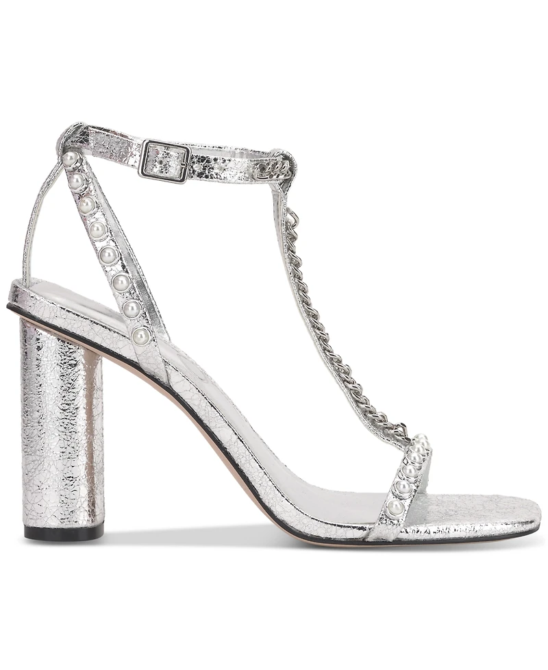 Jessica Simpson Women's Siven Embellished T-Strap High-Heel Dress Sandals