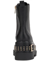Jessica Simpson Women's Imelda Lace-Up Platform Wedge Combat Booties