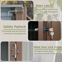 Streamdale Furniture Rustproof Waterproof Metal Storage Shed Wind & Rain Resistant, Durable & Ventilated