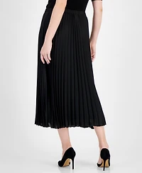 Anne Klein Chiffon Pull-On Pleated Skirt