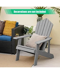 Slickblue Weather Resistant Hips Outdoor Adirondack Chair with Cup Holder