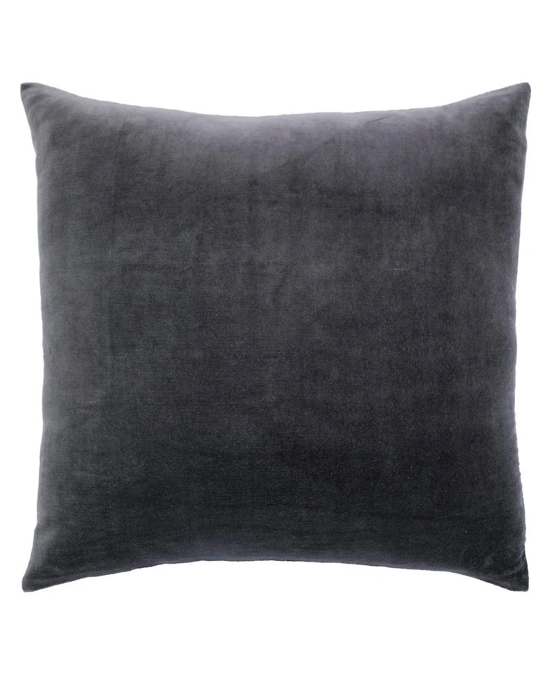 Ihi Home Solid Velvet Pillow Front and Back Velvet, 22"Sq