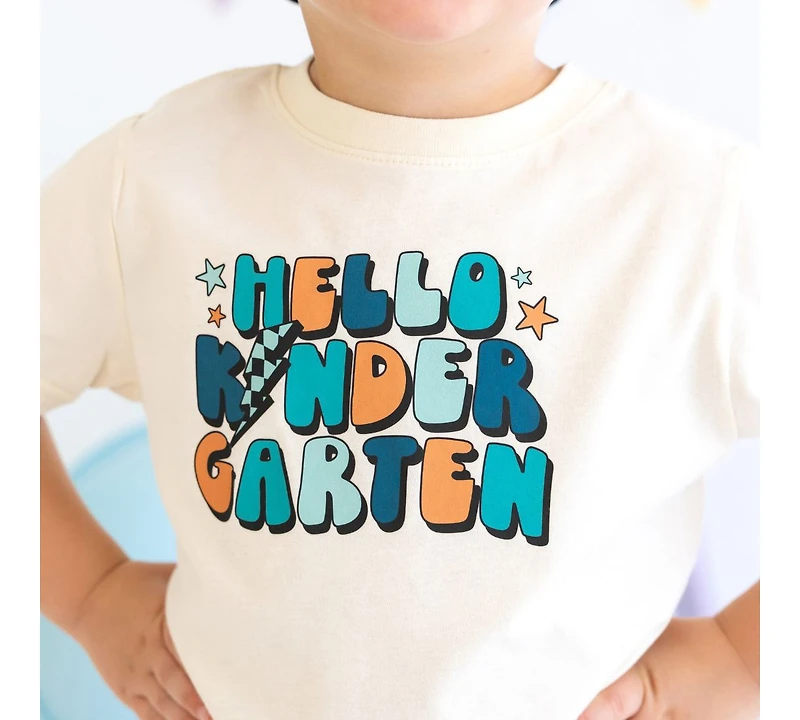 Sweet Wink Little and Big Boys Hello Kindergarten Short Sleeve T-Shirt
