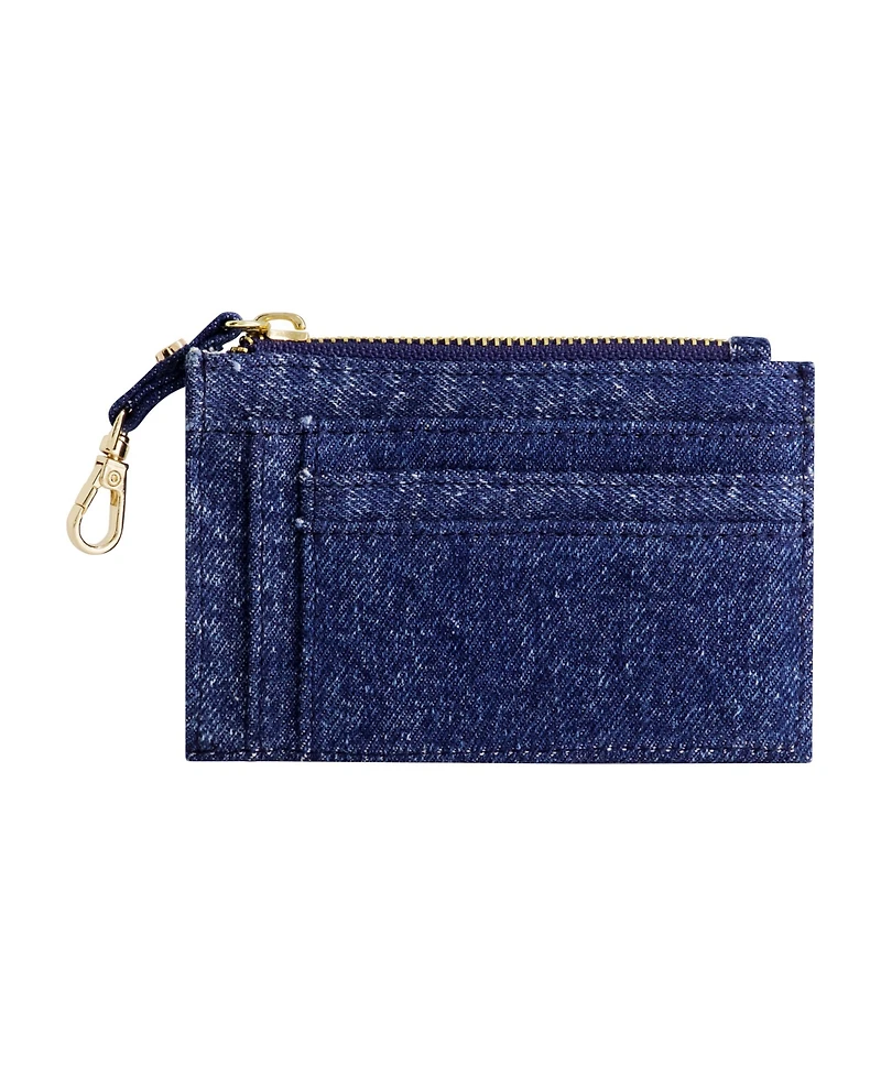 True Religion Denim Zip Card Case