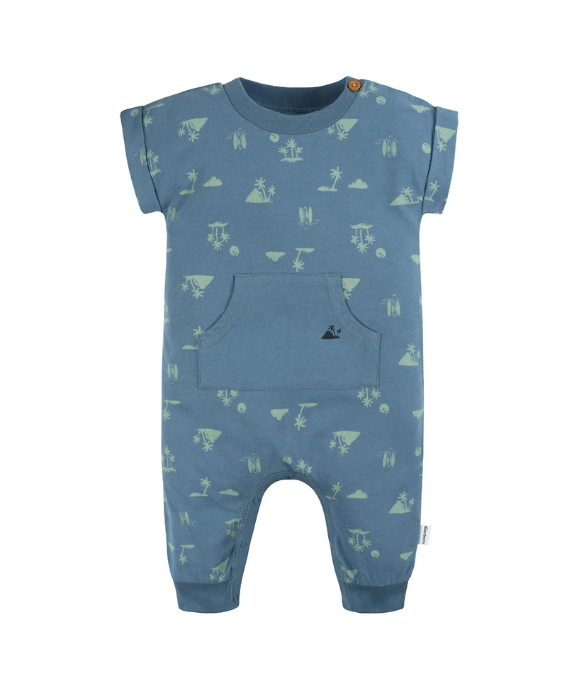 Gerber Baby Girls Short Leg and Long Leg Romper Set, 2 Pack