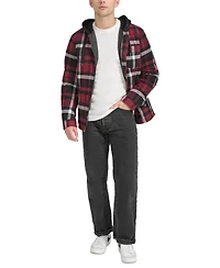 Levi's Men's Plaid Quilted Hooded Shirt Jacket