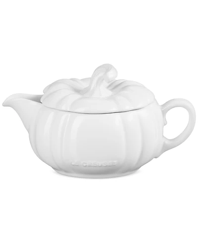 Le Creuset Stoneware Pumpkin 14-Oz. Gravy Boat with Lid