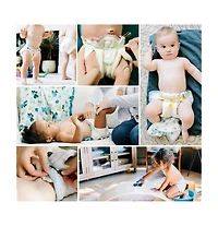 Kanga Care rayon from Bamboo Prefold Cloth Diapers (6pk) - Size 1 : Newborn Beige