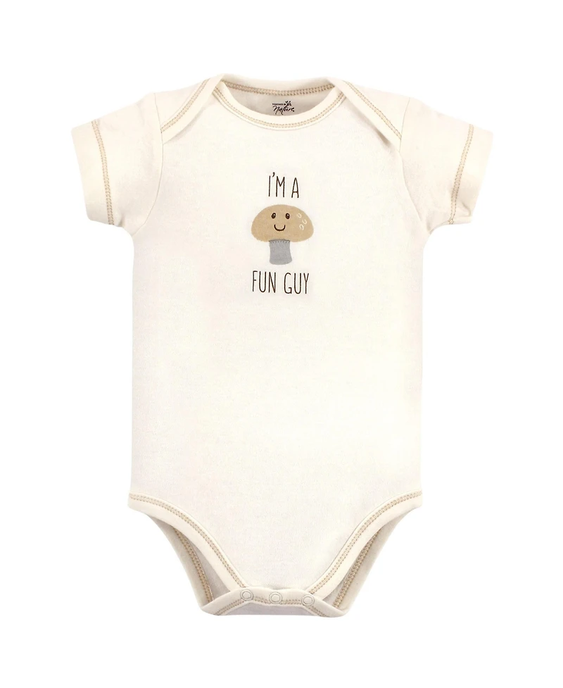 Touched by Nature Baby Boys Organic Cotton Bodysuits 5pk