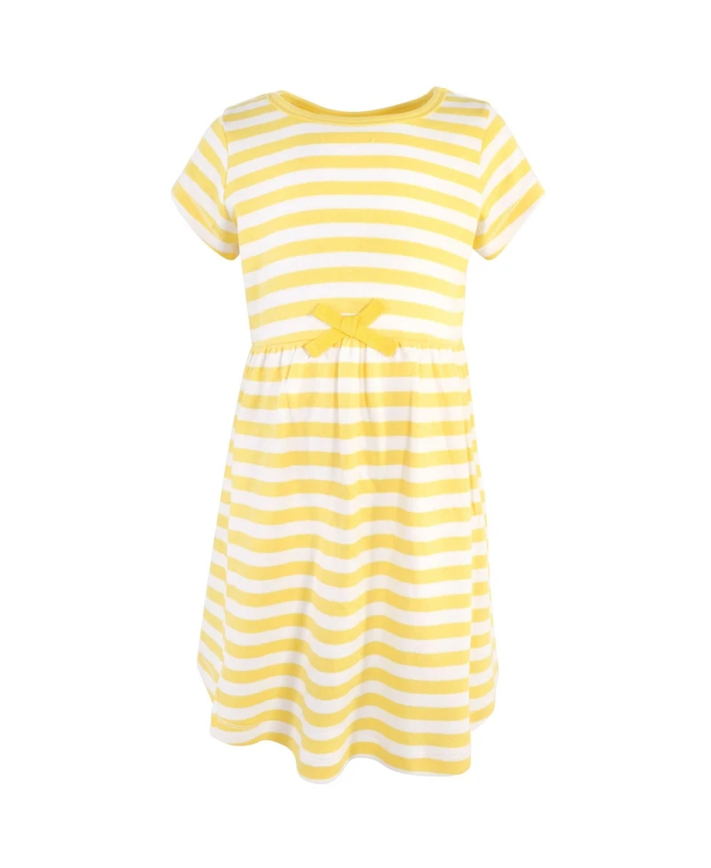 Touched by Nature Big Girls Natural Cotton Dresses Featuring Both Short and Long Sleeves