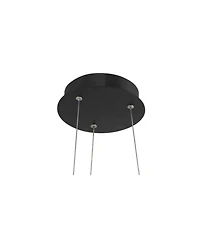 Possini Euro Design Helix Sand Black Ceiling Pendant Light 21" Wide Ultra Modern Sprial Twisted Led Light Strip Dining Room House