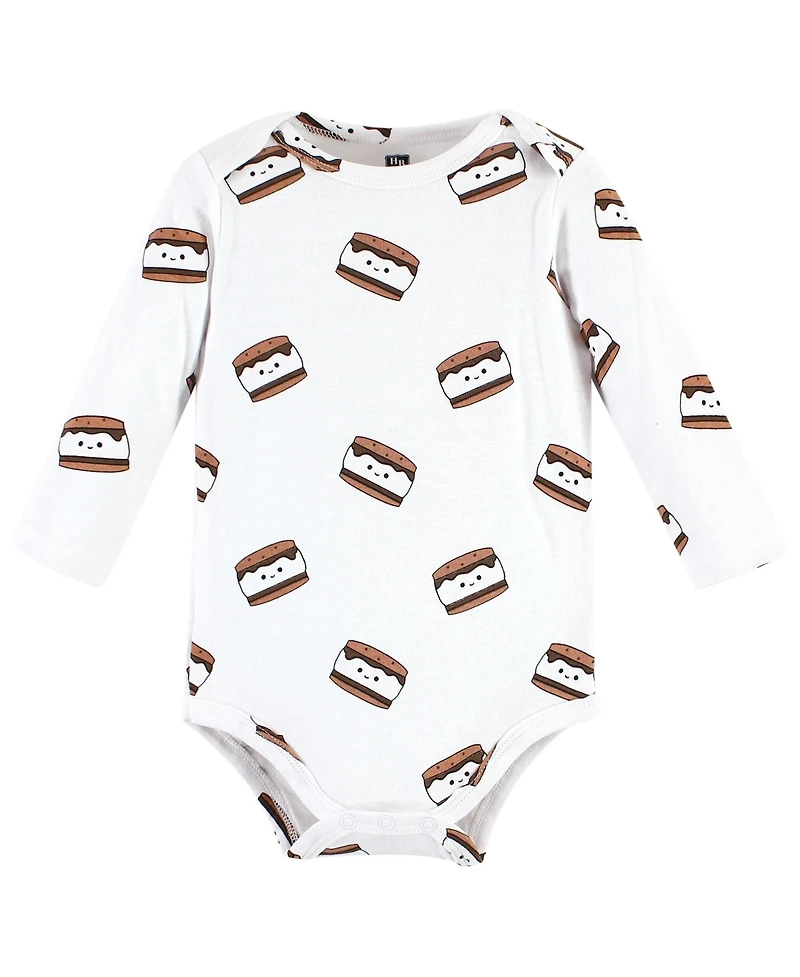 Hudson Baby Baby Boys Hudson Cotton Long-Sleeve Bodysuits Set, Happy Planets 3-Pack, Newborn