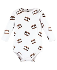 Hudson Baby Baby Boys Hudson Cotton Long-Sleeve Bodysuits Set, Happy Planets 3-Pack, Newborn