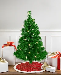 Northlight 2' Paradise Lime Green Tinsel Pine Artificial Tree