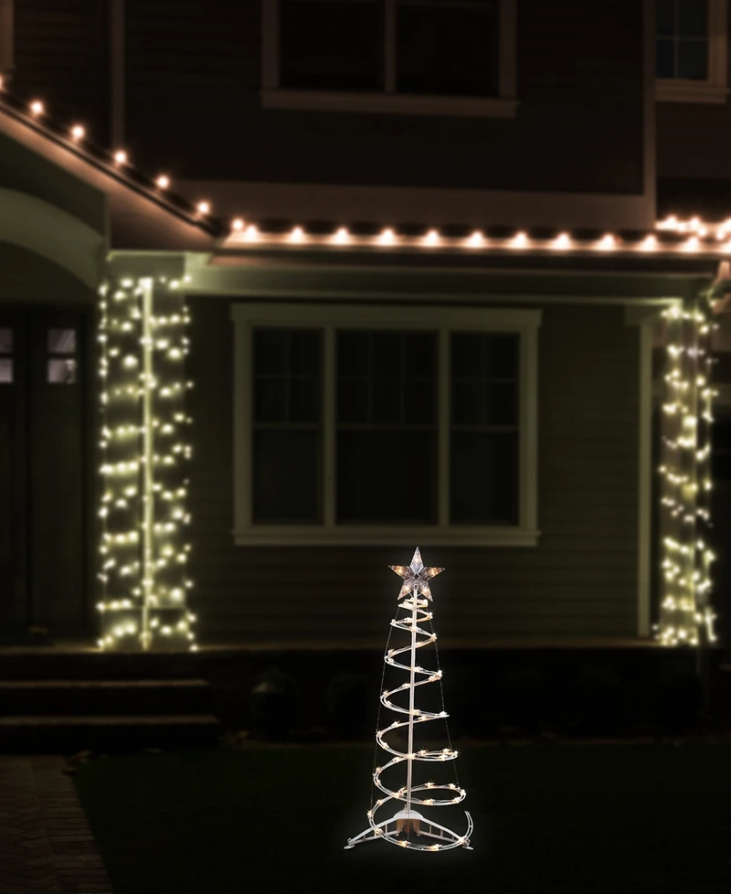 Northlight 3' Spiral Cone Tree Clear Lights