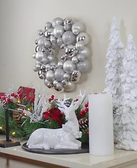 Northlight Silver Splendor Shatterproof Ball Christmas Wreath