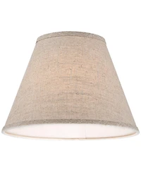 Springcrest Fine Burlap Small Empire Shape 6" Top x 12" Bottom x 9" Slant (Spider) Replacement with Harp and Finial