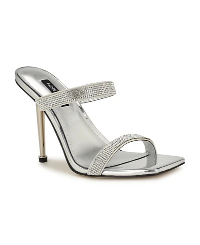 Nine West Women's Yogirl Square Toe Slip-On Dress Sandals