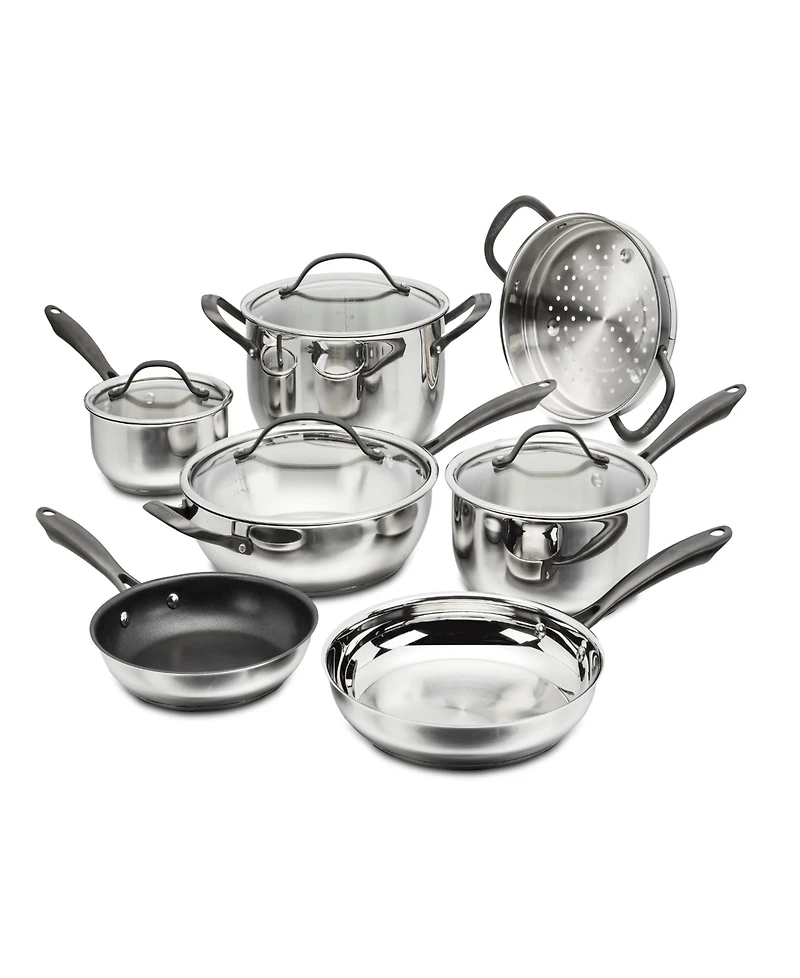 Cuisinart Radiant Pro Stainless with Brushed Titanium Finish Cookware Set, 11-Pc.