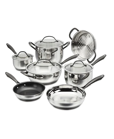 Cuisinart Radiant Pro Stainless with Brushed Titanium Finish Cookware Set, 11-Pc.