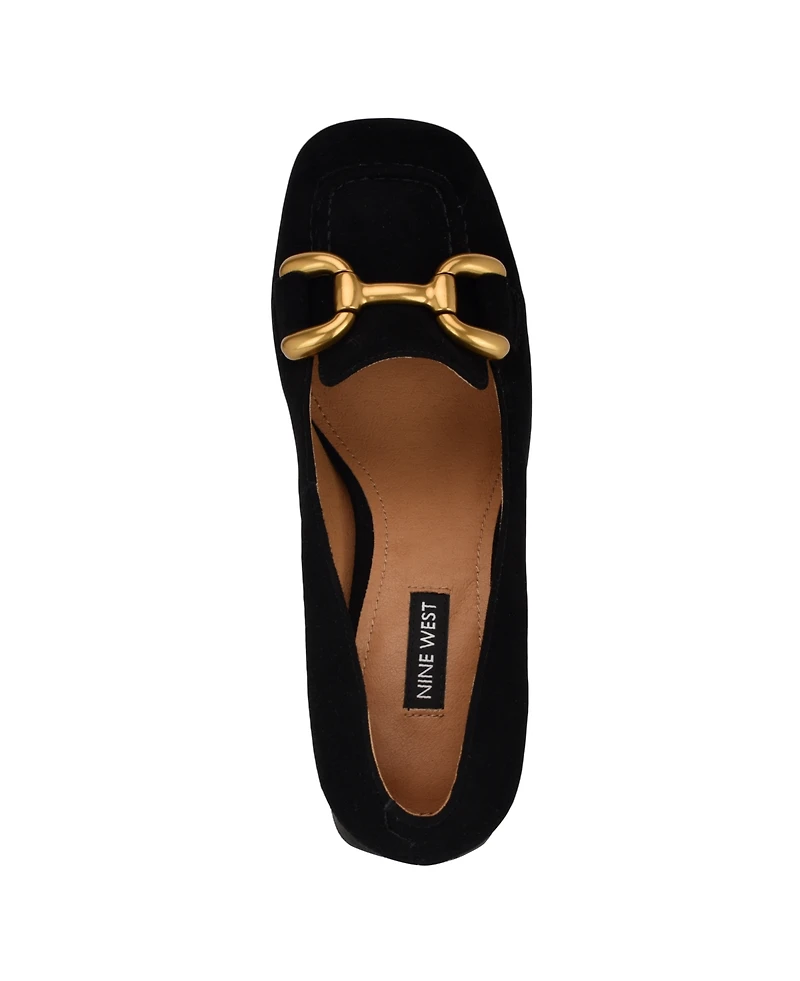 Nine West Women's Veepe Bit Block Heel Loafers