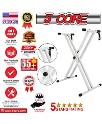 5 Core Keyboard White Stand Digital Piano Riser Adjustable X Style Electric Key Board Casio Synth Holder