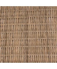Jonathan Y Scalloped Southwestern Cottage Hand-Woven Rattan Tray with Handles