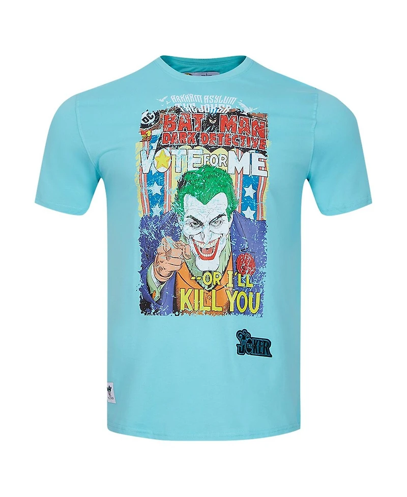 Freeze Max Men's The Joker Mint Batman Comics Vote for Me T-Shirt