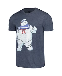 American Classics Men's and Women's Heather Navy the Real Ghostbusters Mr. Stay Puft Graphic T-Shirt
