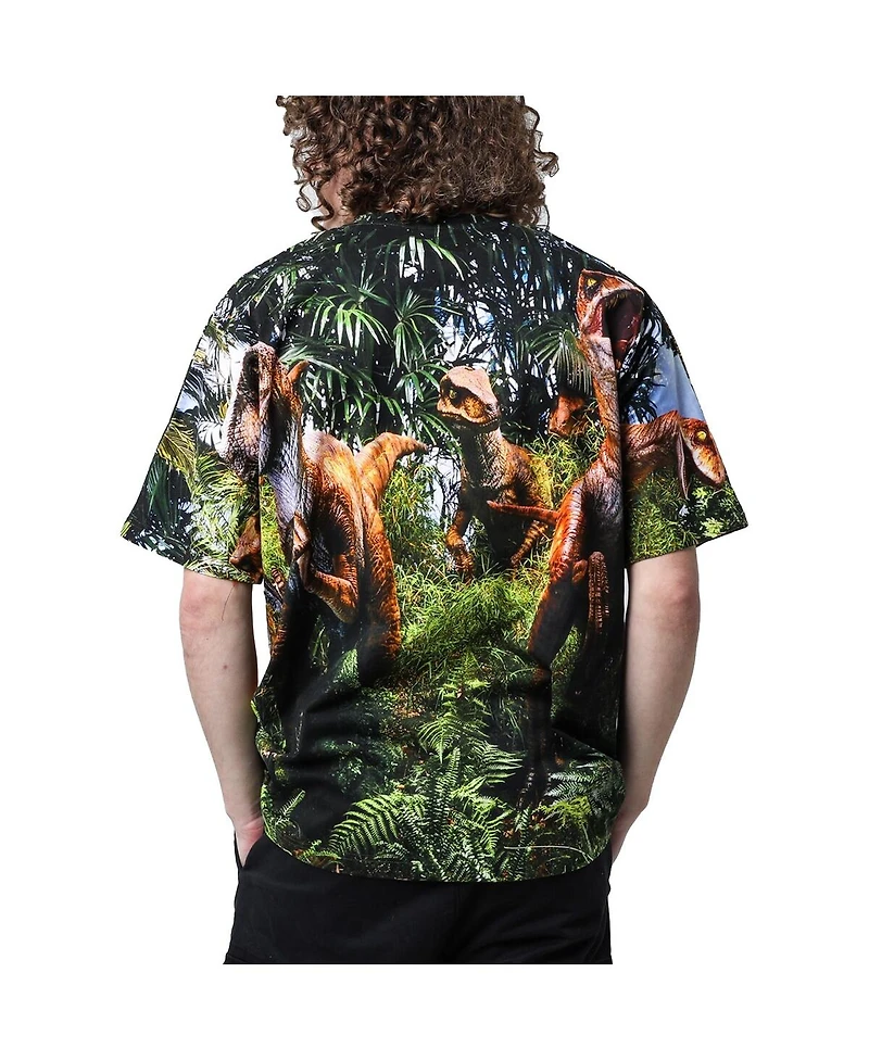 Dumbgood Men's and Women's Green Jurassic Park the Predators Big Print Graphic T-Shirt