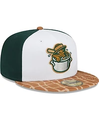 New Era Men's White/Tan Charleston RiverDogs Theme Night 59FIFTY Fitted Hat