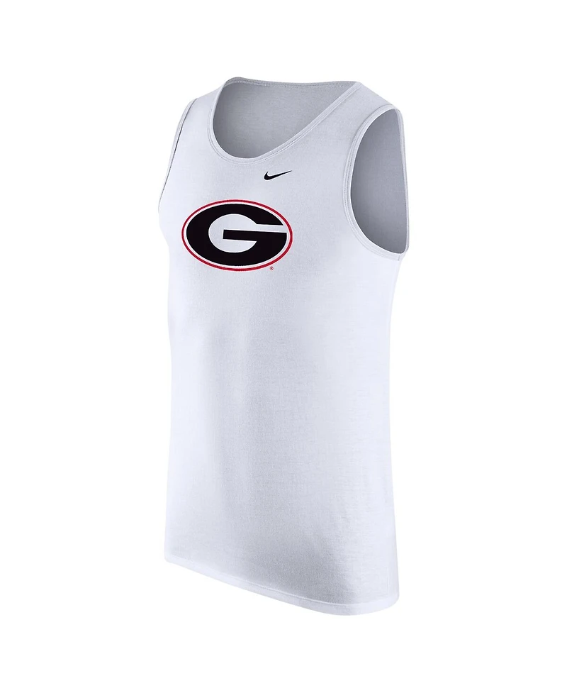 Nike Men's White Georgia Bulldogs Tank Top