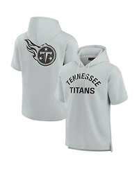 Fanatics Men's and Women's Gray Tennessee Titans Elements Super Soft Fleece Short Sleeve Pullover Hoodie