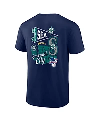 Fanatics Men's Navy Seattle Mariners Split Zone T-Shirt