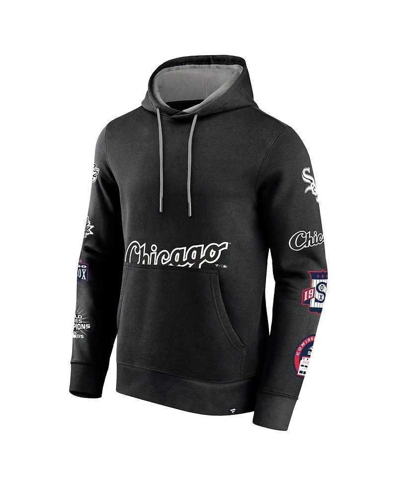 Fanatics Men's Black Chicago White Sox Wild Winner Pullover Hoodie