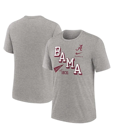 Nike Men's Heather Gray Alabama Crimson Tide Blitz Roll Call Tri-Blend T-Shirt