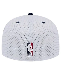 New Era Men's White/Navy Washington Wizards Throwback 2Tone 59FIFTY Fitted Hat