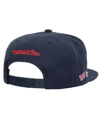 Mitchell & Ness Men's Navy Boston Red Sox Full Frontal Snapback Hat