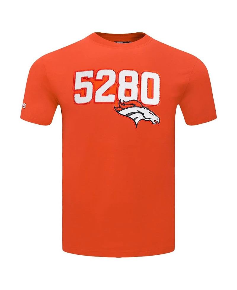 Pro Standard Men's Orange Denver Broncos Frozen Single Jersey T-Shirt