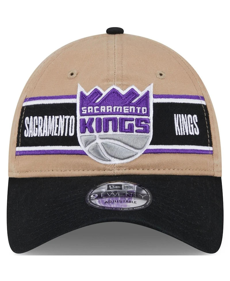 New Era Men's Tan/Black Sacramento Kings 2024 Nba Draft 9TWENTY Adjustable Hat