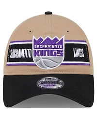 New Era Men's Tan/Black Sacramento Kings 2024 Nba Draft 9TWENTY Adjustable Hat