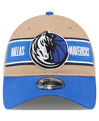 New Era Men's Tan/Blue Dallas Mavericks 2024 Nba Draft 9TWENTY Adjustable Hat