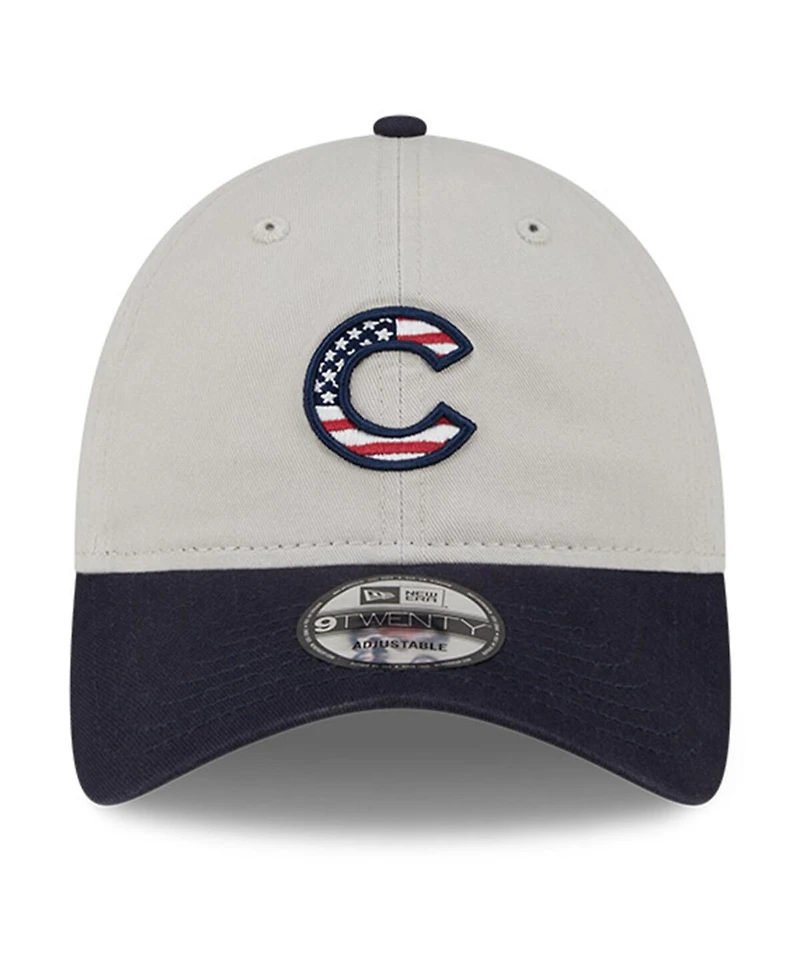 New Era Men's Black Chicago Cubs 2024 Fourth of July 9TWENTY Adjustable Hat