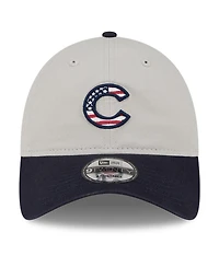 New Era Men's Black Chicago Cubs 2024 Fourth of July 9TWENTY Adjustable Hat