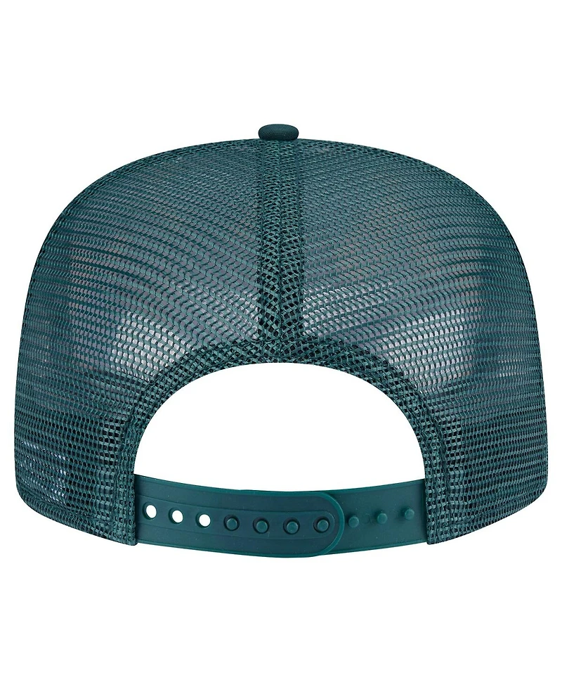 New Era Men's Green Oakland Athletics Seeing Diamonds A-Frame Trucker 9FIFTY Snapback Hat