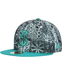 New Era Men's Black Seattle Mariners Sands 59FIFTY Fitted Hat