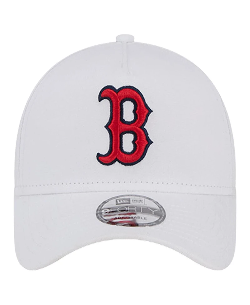 New Era Men's White Boston Red Sox Tc A-Frame 9FORTY Adjustable Hat